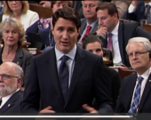 « Je peux confirmer que nous nous apprêtons à faire une modernisation de la Loi sur les langues officielles, a déclaré Justin Trudeau en Chambre. Nous allons travailler avec tous les Canadiens pour nous assurer que ce soit la bonne. »  — Capture d’écran de l’annonce aux Communes