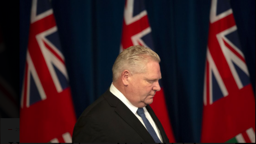 Le premier ministre de l'Ontario, Doug Ford — Initiative de journalisme local – Presse canadienne