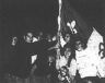 Des étudiants à La Brunante affichent le drapeau de la fierté : Lori McFadden, Yann Martin, François Desjardins, Marie-Hélène Pichette, Jean-Sébastien Busqué, Chantal Morel, Chantal Lavigne et Nicholas Ducharme. &mdash; Archives Le Voyageur