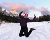 Amélie Latour est dans son élément sur son terrain d’entraînement du Centre nordique de Canmore. — Courtoisie
