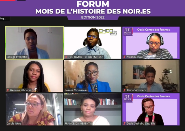 Le plateau virtuel consacré aux femmes noires dans les médias a été suivi par de nombreux auditeurs sur Facebook et la station torontoise CHOQ FM.  — Capture d’écran