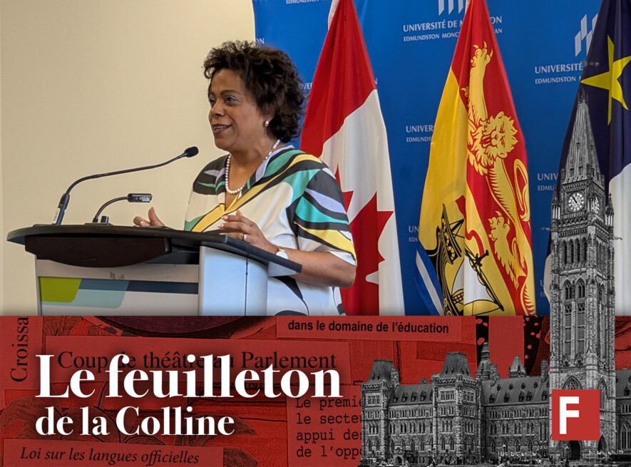 La ministre fédérale de la Santé, Marjorie Michel, était à Moncton pour annoncer un nouveau financement pour la santé en français dans tout le pays, dont une bonne portion sera consacrée à des actions dans les provinces maritimes.  — Photo : Rémy Bourdillon – Acadie Nouvelle