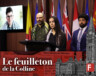 Les représentants des trois organisations propalestiniennes à l’origine du rapport : Rachel Small, de World Beyond War (en vidéo); Alex Paterson, de Canadiens pour la justice et la paix au Moyen-Orient et Yara Shoufani, de Mouvement de la jeunesse palestinienne. Corey Balsam, de Voix juives indépendantes, était présent pour dénoncer la complicité du Canada avec Israël dans le génocide à Gaza.  — Photo : Lê Vu Hai Huong