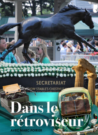 La statue de Secretariat à Belmont Park, où le cheval légendaire a remporté la Triple Couronne en 1973. — Photo : Jlvsclrk – CCA Share Alike 4.0