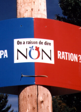 Dans les semaines précédant le référendum québécois de 1995, une partie de la francophonie canadienne s’inquiétait de son avenir.  &mdash; Photo : ©Zorion, CC-BY-SA, Wikimedia Commons