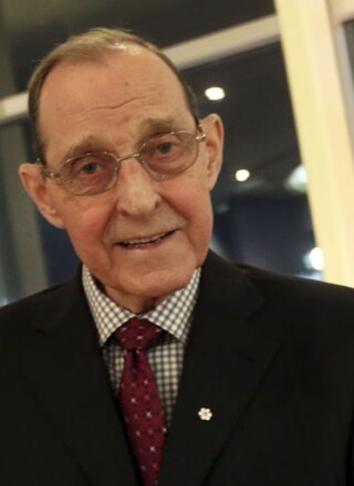 Le père de la Loi sur les services en français en Ontario, Bernard Grandmaître, est décédé à l’âge de 92 ans.
 — Photo : Etienne Ranger/Archives Le Droit