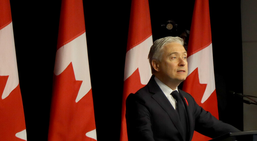 Le ministre François-Philippe Champagne a créé beaucoup d’attente pour le budget du gouvernement Carney. On reste pourtant sur notre faim.  — Photo : Julien Cayouette – Francopresse