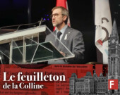 Steven Guilbeault a participé au gala du 50e anniversaire de la Fédération des communautés francophones et acadienne en tant que ministre, la veille de sa démission.  — Photo : Inès Lombardo – Francopresse