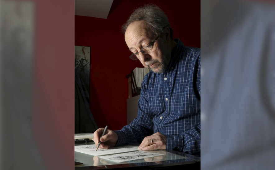 Bado cherche à faire «soit rire ou penser et, dans le meilleur des cas, les deux à la fois» chez le public à travers ses dessins doivent.  — Photo : Courtoisie (Archives Francopresse)