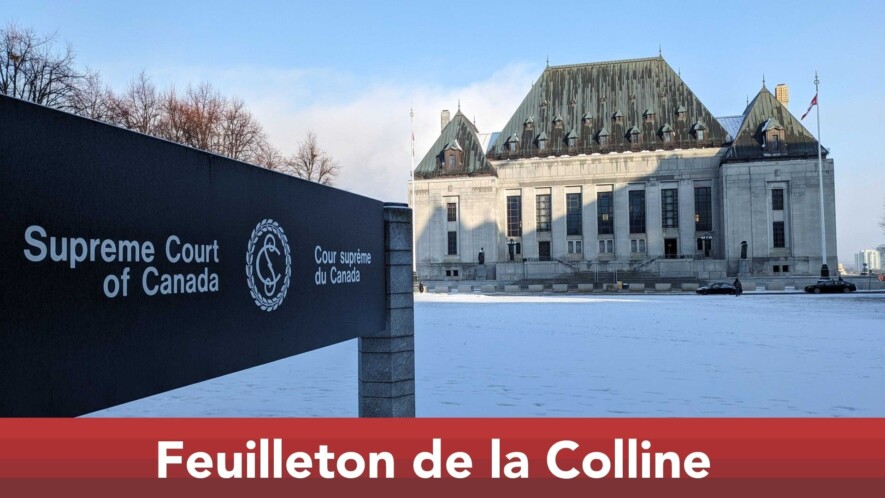 La Cour suprême a entendu plus de 60 intervenants pendant quatre jours cette semaine concernant la Loi sur la laïcité de l’État et l’utilisation de la clause dérogatoire. &mdash; Julien Cayouete – Francopresse 