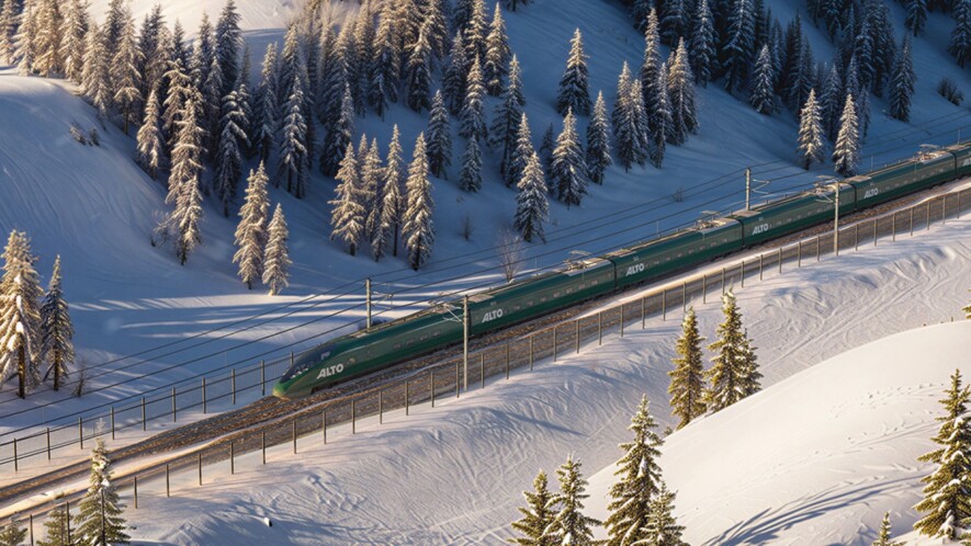 Le train à grande vitesse relierait Québec et Toronto une fois complété.  &mdash; Photo : Site Web Alto
