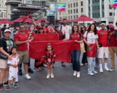 Le parcours historique des Lions de l'Atlas jusqu'en demi-finale de la Coupe du monde 2022 nourrit les attentes de nombreux supporteurs marocains pour cette édition 2026.  &mdash; Photos : Hamza Ziad, l-express.ca