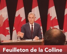 Mark Carney en conférence de presse le 25 juin, une semaine après la levée du Parlement pour l’été.  &mdash; Inès Lombardo – Francopresse