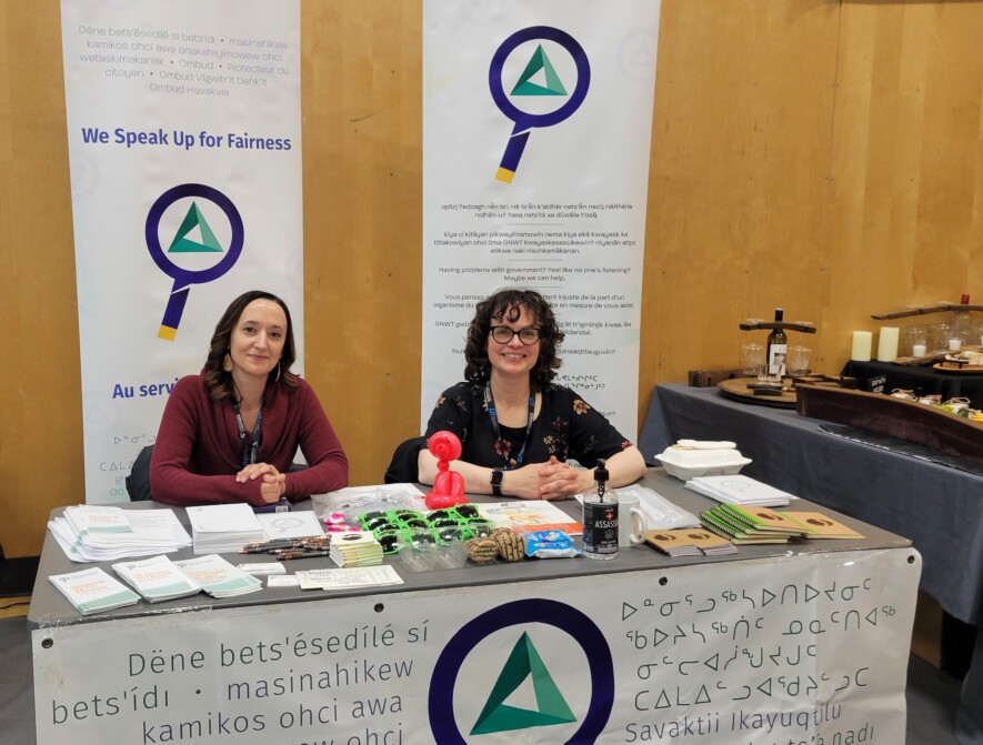 Krista Canogursky et Michelle Staszuk au Trade Show de Yellowknife en 2024.
 — Courtoisie