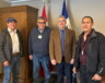 Un conseiller et le chef de bande de Colville Lake, Joseph Kochon et Richard Kochon, avec l’ancien député des TNO, Michael McLeod et Dadiv Codzi, président de la Ayoni Keh Land Corp. 
 — Facebook