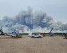 Des agents de la GRC demeurent en poste à Fort Providence pour soutenir la lutte contre les incendies et protéger les maisons et les propriétés.  — Courtoisie GRC des Territoires du Nord-Ouest