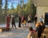Toutes les personnes participantes à la création de la nouvelle pièce Ébréché. À partir de la gauche, Benjamin Lavigne (conception sonore), Sophie Gareau-Brennan (co-mise en scène), Ketsia Vainadine Saint-Val (interprète), Miracson Saint-Val (interprète), Yann Lacoste (interprète), Clémence Roy-Darisse (interprète).  — Photo Élodie Roy