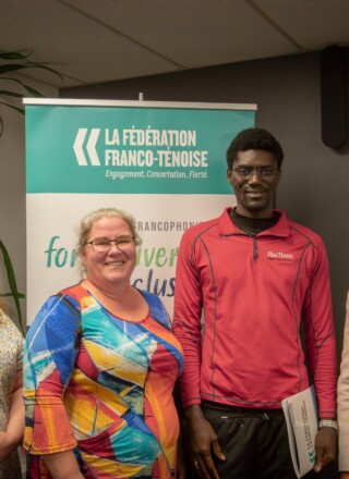De gauche à droite : Mona Diab-Boucher, administratrice, Sophie Gauthier, présidente de la FFT, Mamadou Gade Niang, administrateur, et Naomie Ngo Gwet, administratrice. &mdash; Courtoisie Marion Perrin