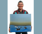 Archie Beaverho, artiste originaire de Behchokǫ̀ en 2023. — Courtoisie NWT Arts