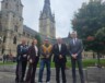La délégation du Conseil des dirigeants à Ottawa. De gauche à droite : Garry Bailey, président de la Nation métisse des TNO ; Caroline Wawzonek, vice-première ministre ; Ernest Betsina, chef des Dénés Yellowknives ; Danny Gaudet, président du Conseil des leadeurs et représentant du gouvernement Got’ı̨nę de Délı̨nę ; et R.J. Simpson, premier ministre des TNO. — Instagram Caroline Wawzonek