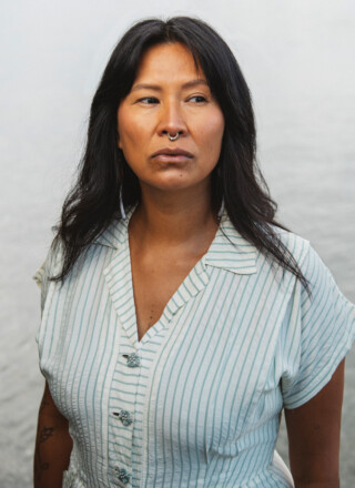L’artiste dénée Melaw Nakehk’o, qui vit à Yellowknife, fait partie des finalistes du Prix Sobey pour la région circumpolaire.  &mdash; Courtoisie Angela Gzowski