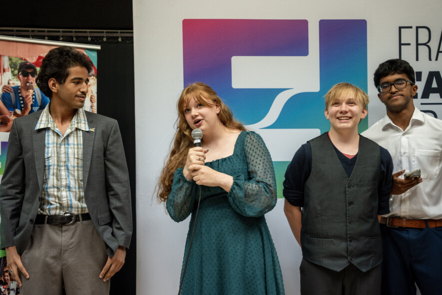 OscarMiffin et Courtney Dalton ont représenté les Territoires du Nord-Ouest cette année, à l’occasion du Forum des jeunes ambassadeurs francophones de Moncton.  &mdash; (Courtoisie)