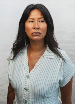 Melaw Nakehk’o, originaire de la Première Nation Łı́ı́dlı̨ı̨ Kų́ę́, est finaliste pour la région circumpolaire du Prix Sobey. 
 &mdash; (Courtoisie Angela Gzowski)