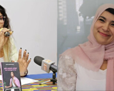 L’écrivaine Marie Orlette Daudrey Williams écrivaine et Zahrat El Islam Tebbal coordonnatrice du Programme des Femmes et responsable du projet. Photos : Courtoisie  