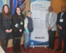  (De gauche à droite), Marie-Audrey Girard, Maria Vigneault, Fernande Bergeron, Luketa M'Pindou et Makolo Kashala à une conférence de l’Alberta Restorative Justice Association. Photo : Courtoisie 
  