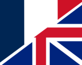 Marqueur social les français ont peur d'échouer. Drapeau français et britannique . Photo montage Le Franco - Wikimedia Commons  