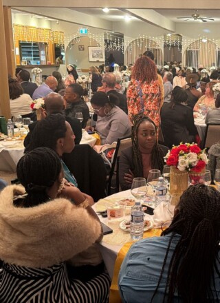  Image de la salle de Gala PCB 2025 pleine de partenaires, candidats et candidates, et de participants.

 &mdash; Crédit: Florentine Tchokote.  