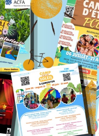  Regroupement d’affiches des camps d'été   