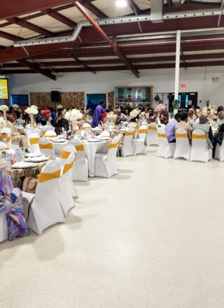 Un aperçu partiel du décor somptueux de la salle du SMP Gala. 
 &mdash; Crédit : Da-Jiang Innovations 