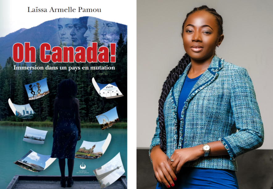 Laïssa Armelle Pamou, figure médiatique, journaliste, animatrice, scénariste d'origine camerounaise. L'auteure de OH CANADA ! Immersion dans un pays en mutation, essai de plus de 400 pages, publié le 15 juin aux Éditions de la Francophonie, déclare : « Malgré tous ces changements, le monde du terrain se veut rassurant [...] Il y avait un optimisme, et les gens, malgré les défis, voulaient bâtir un pays. ». 
 &mdash; Crédit : Laïssa Armelle Pamou.