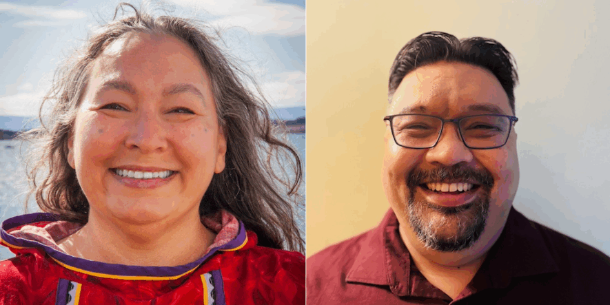 Janet Pitsiulaaq Brewster tente de conserver son siège à Iqaluit Sinaa, qu’elle occupe depuis 2021, face à Robin Anawak. — Crédit : Élections Nunavut