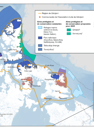 L’accord couvre 795 253 kilomètres carrés de terre et d’eaux de la région de Qikiqtani.  &mdash; Fournie par QIA.  