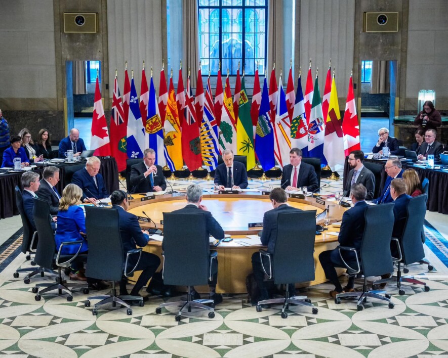Les premiers ministres des provinces et territoires se sont rassemblés fin janvier à Ottawa pour discuter des enjeux stratégiques. &mdash; Crédit : Cabinet Premier ministre du Canada