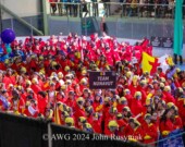 L’équipe du Nunavut lors de l’ouverture des Jeux d’hiver 2024.  &mdash; Crédit : John Rusiniak