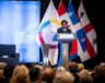 Louise Mushikiwabo, secrétaire générale de la Francophonie et Michelle LLambías Meunier, présidente et cheffe de la direction du Conseil du patronat du Québec, lors de l’évènement organisé par le Conseil des relations internationales de Montréal (CORIM), le 17 mars 2026.  &mdash; Crédit : Sylvie-Ann Paré
