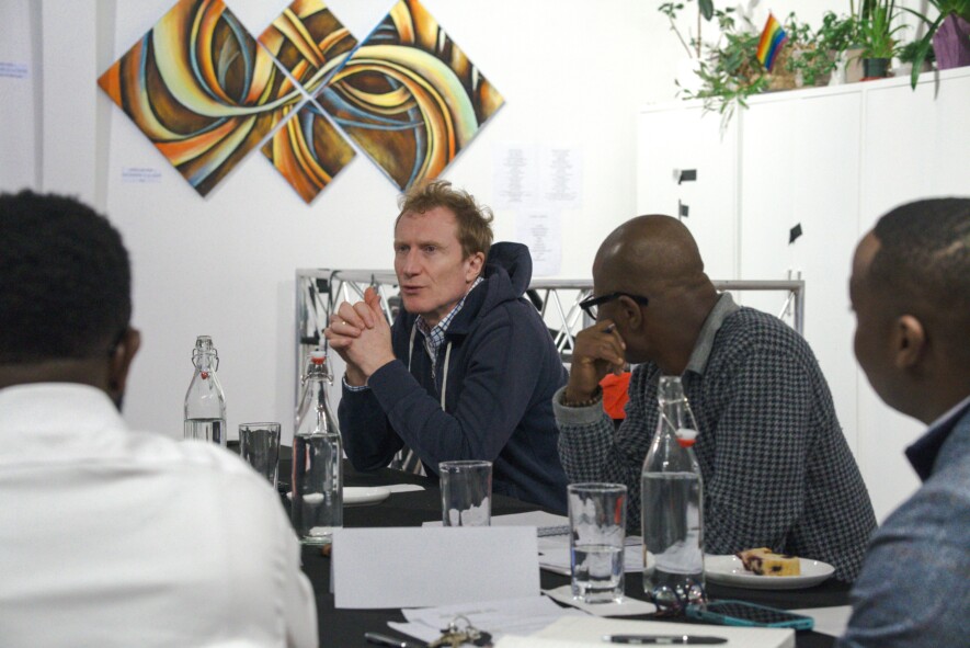 Plusieurs organisations francophones ont profité du passage du ministre pour faire valoir leurs préoccupations.  &mdash; Crédit : Bureau du ministre Marc Miller