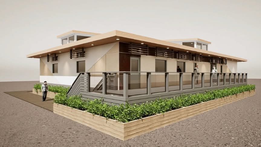 La construction du nouveau centre jeunesse a été confiée à Qillaq Innovations, une entreprise inuit locale. &mdash; Crédit : Municipality Services-Cambridge Bay