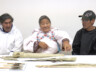 Atelier à l’université Laval avec Natalino Piugattuk, Deborah Qaunaq et Roland Taqtu, de la communauté d’Igloolik &mdash; Crédit : E. Luce – Projet Mondes Inuit