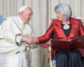 Rencontre entre la gouverneure générale Mary Simon et le pape François lors de sa visite au Canada en juillet 2022. &mdash; Courtoisie - Sgt Anis Assari, Rideau Hall
