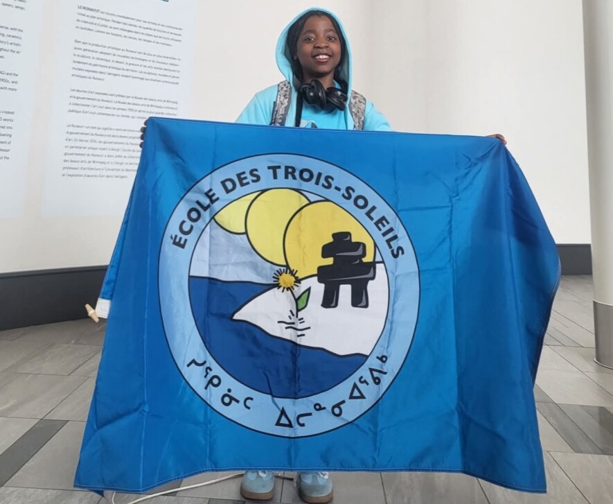 Shékinah a représenté les couleurs de l’École des Trois-Soleils lors du concours international de dictée qui s'est tenu à Montréal. &mdash; Courtoisie - Commission scolaire francophone du Nunavut