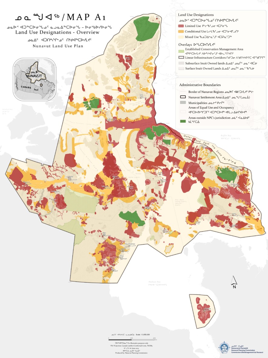 À quelques mois de l’entrée en vigueur du transfert de responsabilités et 20 ans après le début des travaux, NTI, le gouvernement du Nunavut et celui du Canada ont refusé d’approuver le Plan d’aménagement recommandé du territoire 2023 dans sa forme actuelle. &mdash; Commission d’aménagement du Nunavut