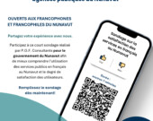 L’évaluation des services et des communications en français se déroule en deux phases : la première en septembre 2026 et la seconde en 2027-2028. &mdash; Gouvernement du Nunavut