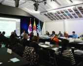 Une cinquantaine de personnes ont participé en personne et en ligne à l’assemblée générale annuelle de l’Association des francophones du Nunavut. &mdash; Gwendoline Le Bomin 