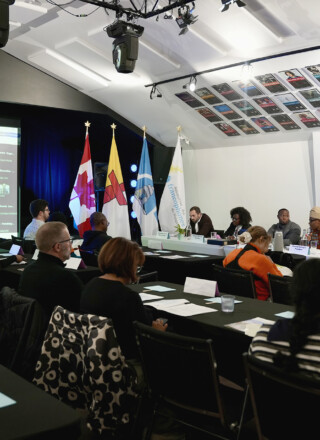 Une cinquantaine de personnes ont participé en personne et en ligne à l’assemblée générale annuelle de l’Association des francophones du Nunavut. &mdash; Gwendoline Le Bomin 