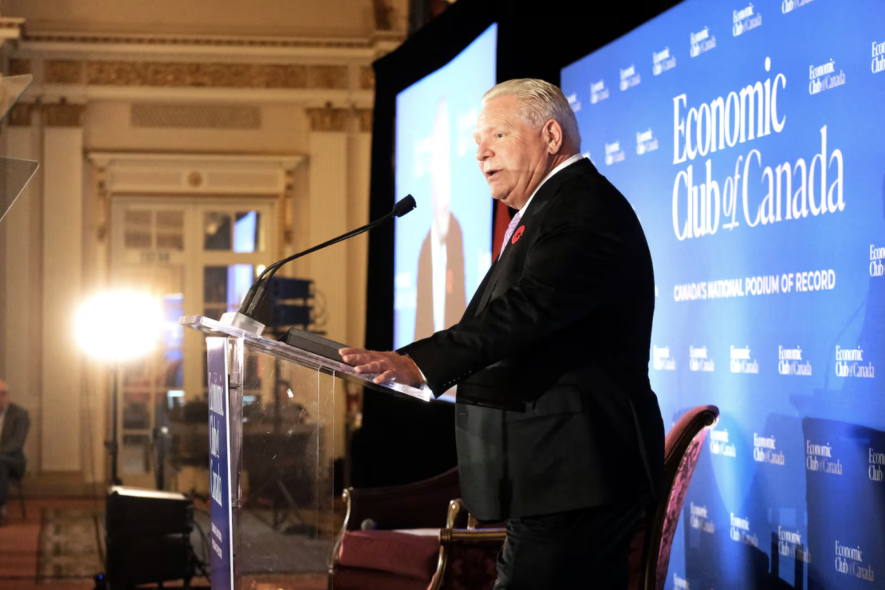 Le premier ministre de l'Ontario , Doug Ford  &mdash; Photo : Patrick Woodbury/Le Droit
