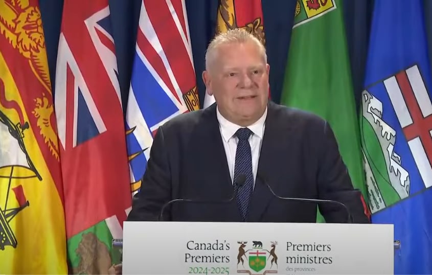 Doug Ford en conférence de presse le 16 décembre. &mdash; Photo : CPAC/YouTube